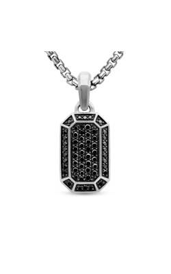 Streamline® Amulet in Sterling Silver with Black Diamonds, 22mm thumbnail 1