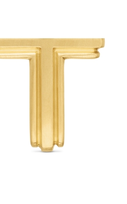 Deco Cross Pendant in 18K Yellow Gold, 34mm thumbnail 3