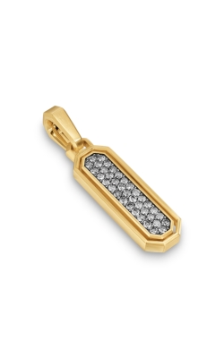 Streamline® Inlay Amulet in 18K Yellow Gold with Meteorite and Grey Diamonds, 30.7mm thumbnail 2