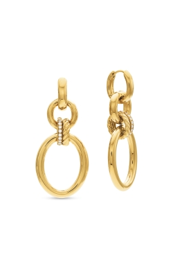 DY Mercer® Circular Drop Earrings in 18K Yellow Gold with Diamonds, 50mm thumbnail 2