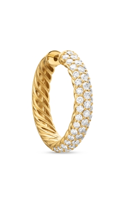 DY Mercer® Hoop Earrings in 18K Yellow Gold with Diamonds, 25.4mm thumbnail 4