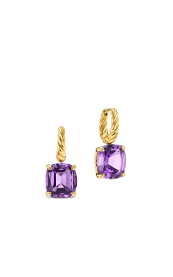Marbella Drop Earrings in 18K Yellow Gold with Amethyst, 23.3mm thumbnail 2
