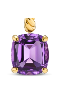 Marbella Drop Earrings in 18K Yellow Gold with Amethyst, 23.3mm thumbnail 3