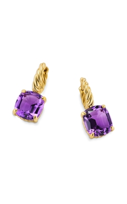 Marbella Drop Earrings in 18K Yellow Gold with Amethyst, 23.3mm thumbnail 4