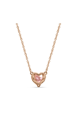 Chatelaine® Heart Pendant Necklace in 18K Rose Gold with Morganite, 8mm thumbnail 3