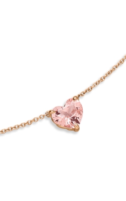 Chatelaine® Heart Pendant Necklace in 18K Rose Gold with Morganite, 8mm thumbnail 4