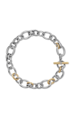 DY Mercer® Chain Necklace in Sterling Silver with 18K Yellow Gold and Diamonds, 25mm thumbnail 1