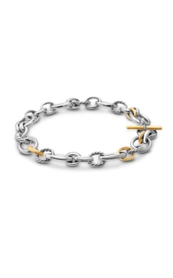 DY Mercer® Chain Necklace in Sterling Silver with 18K Yellow Gold and Diamonds, 25mm thumbnail 2
