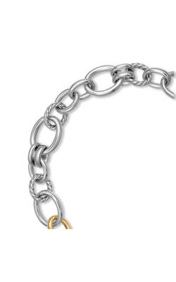 DY Mercer® Chain Necklace in Sterling Silver with 18K Yellow Gold and Diamonds, 25mm thumbnail 3