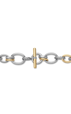 DY Mercer® Chain Necklace in Sterling Silver with 18K Yellow Gold and Diamonds, 25mm thumbnail 4