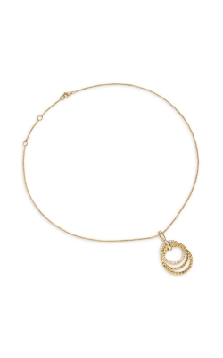 Crossover Trio Pendant Necklace in 18K Yellow Gold with Diamonds, 24mm thumbnail 2