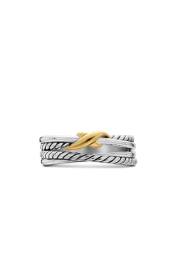 X Crossover Ring in Sterling Silver and 18k Yellow Gold thumbnail 3