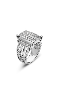 16X12 Pave Wheaton Ring in Sterling Silver with Diamonds thumbnail 2