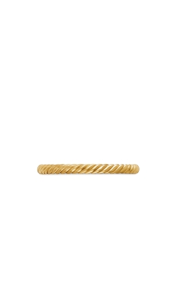 2 mm Cabled Stackable Midnight Melange Ring in 18k Yellow Gold thumbnail 3