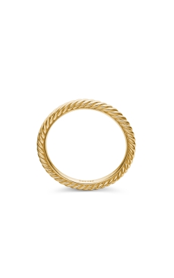 2 mm Cabled Stackable Midnight Melange Ring in 18k Yellow Gold thumbnail 4