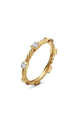 Cable Collectibles® Stations Stack Ring in 18K Yellow Gold with Diamonds, 2mm thumbnail 2