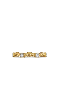 Cable Collectibles® Stations Stack Ring in 18K Yellow Gold with Diamonds, 2mm thumbnail 3