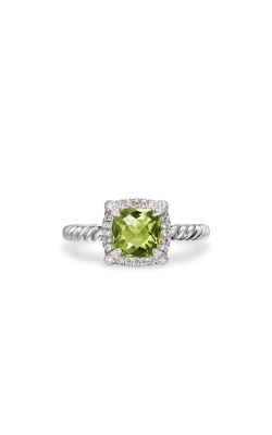 Petite Chatelaine® Pavé Bezel Ring in Sterling Silver with Peridot and Diamonds, 7mm thumbnail 3