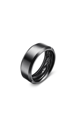 Streamline® Beveled Band Ring in Black Titanium, 8.5mm thumbnail 2