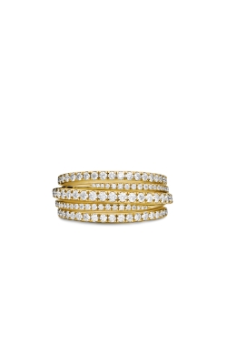 Pavé Crossover Ring in 18K Yellow Gold with Diamonds, 11mm thumbnail 3