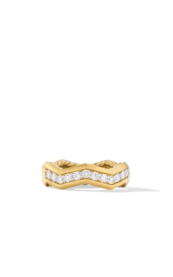 Zig Zag Stax™ Ring in 18K Yellow Gold with Diamonds, 5mm thumbnail 3
