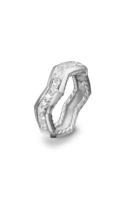 Zig Zag Stax™ Ring in Sterling Silver with Diamonds, 5mm thumbnail 2