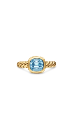 DY Mercer® Stone Ring in 18K Yellow Gold with Sky Blue Topaz, 7mm thumbnail 3