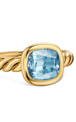 DY Mercer® Stone Ring in 18K Yellow Gold with Sky Blue Topaz, 7mm thumbnail 4