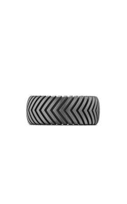 Chevron Band Ring in Titanium, 10mm thumbnail 3