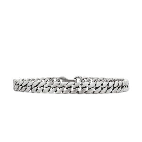Curb Chain Bracelet in Sterling Silver, 6mm