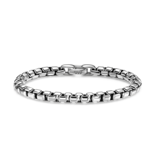 X-Large Box Chain Bracelet in Sterling Silver