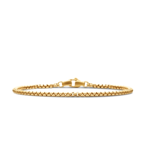 Box Chain Bracelet in 18K Yellow Gold, 2.7mm