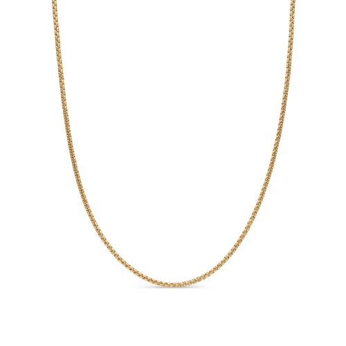 Box Chain Necklace in 18K Yellow Gold, 1.7mm