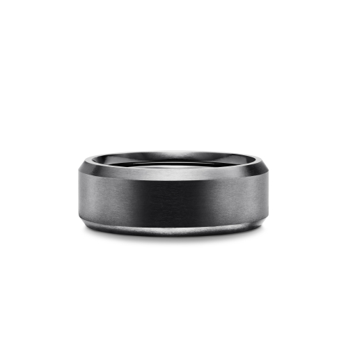Streamline® Beveled Band Ring in Black Titanium, 8.5mm
