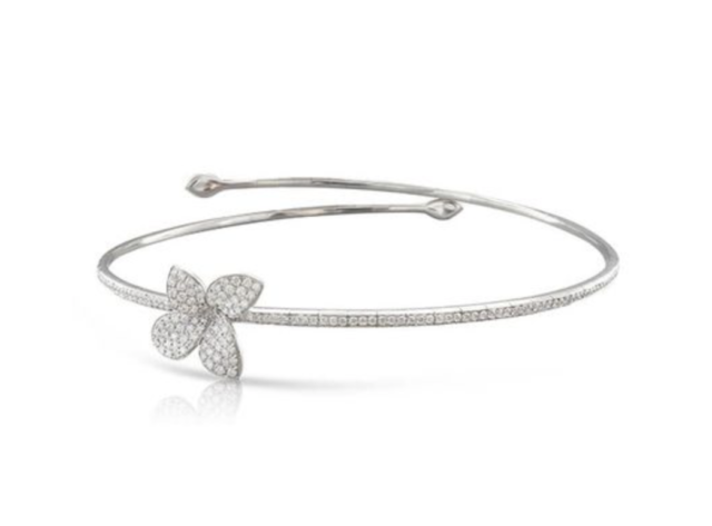 Pasquale Bruni 18K White Gold Petit Garden Choker Necklace, Featuring 170 Round Diamonds =1.48ctw | Alson Jewelers