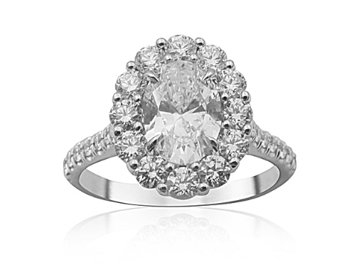 ArtCarved 14K White Gold Diamond Engagement Ring, Featuring 48 Round Diamonds =.22cts Total Weight, Center Stone Sold Separately | Alson Jewelers