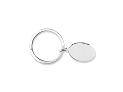 Alson Signature Collection Silver Engravable Oval Key Ring