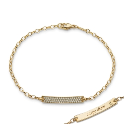 Monica Rich Kosann 18K Yellow Gold 7' Poesy Diamond 'Carpe Diem' Bracelet