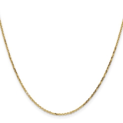 Alson Signature Collection 14K Yellow Gold 16' 1.4MM Diamond-Cut Cable Chain