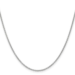 Alson Signature Collection 14K White Gold 16' 1.4MM Round Cable Chain