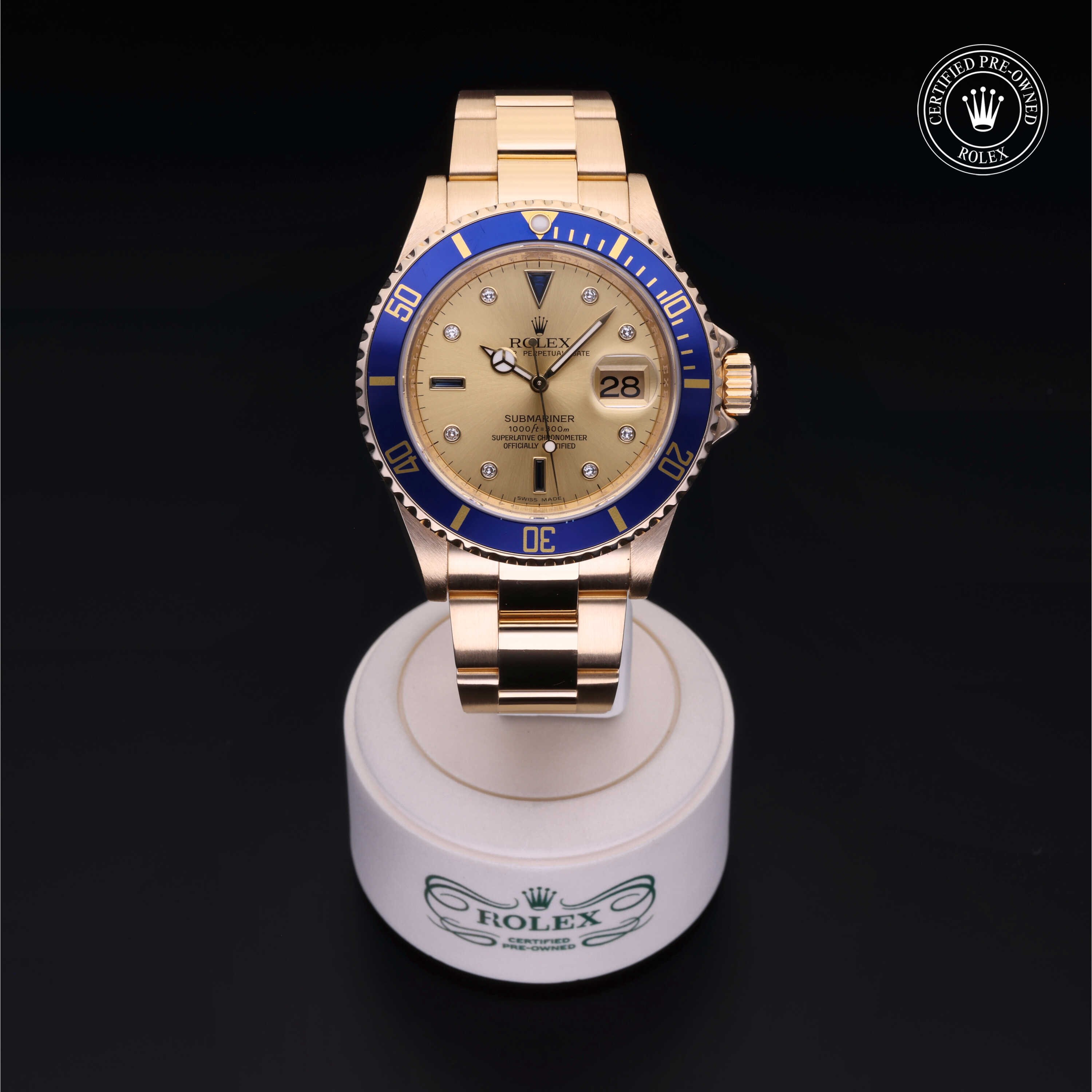 Rolex Submariner in Gold 18 Carat Yellow M16618-0001 at Alson Jewelers