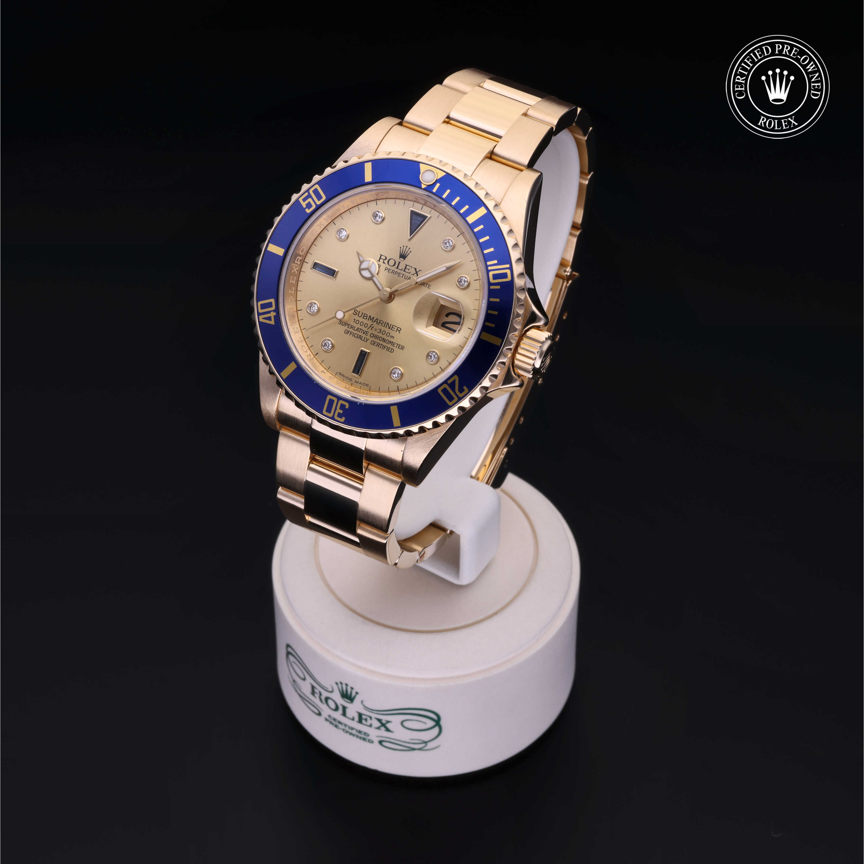Rolex Submariner in Gold 18 Carat Yellow M16618-0001 at Alson Jewelers