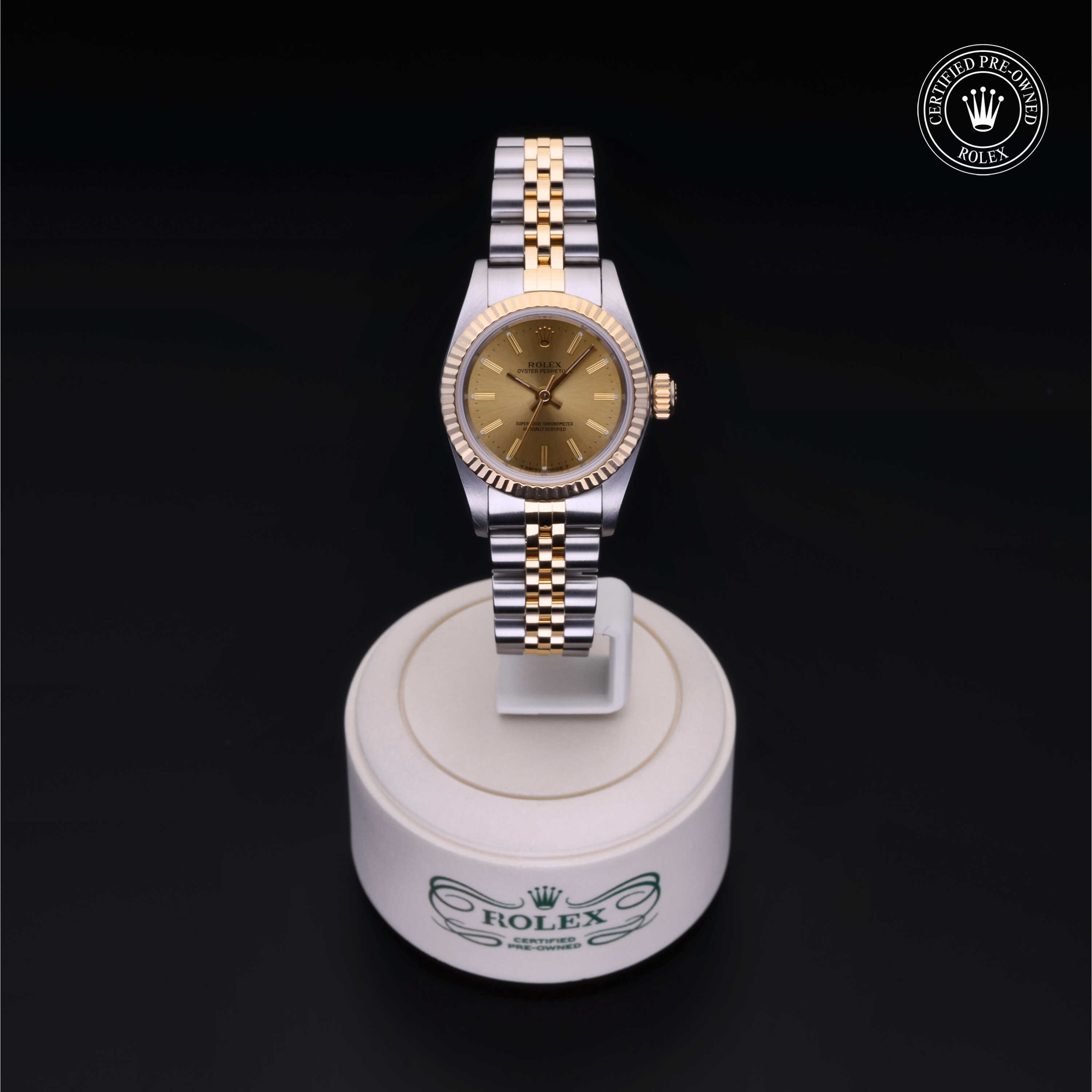 Rolex Oyster Perpetual in Rolesor 18 Carat Yellow M67193-0002 at Alson Jewelers