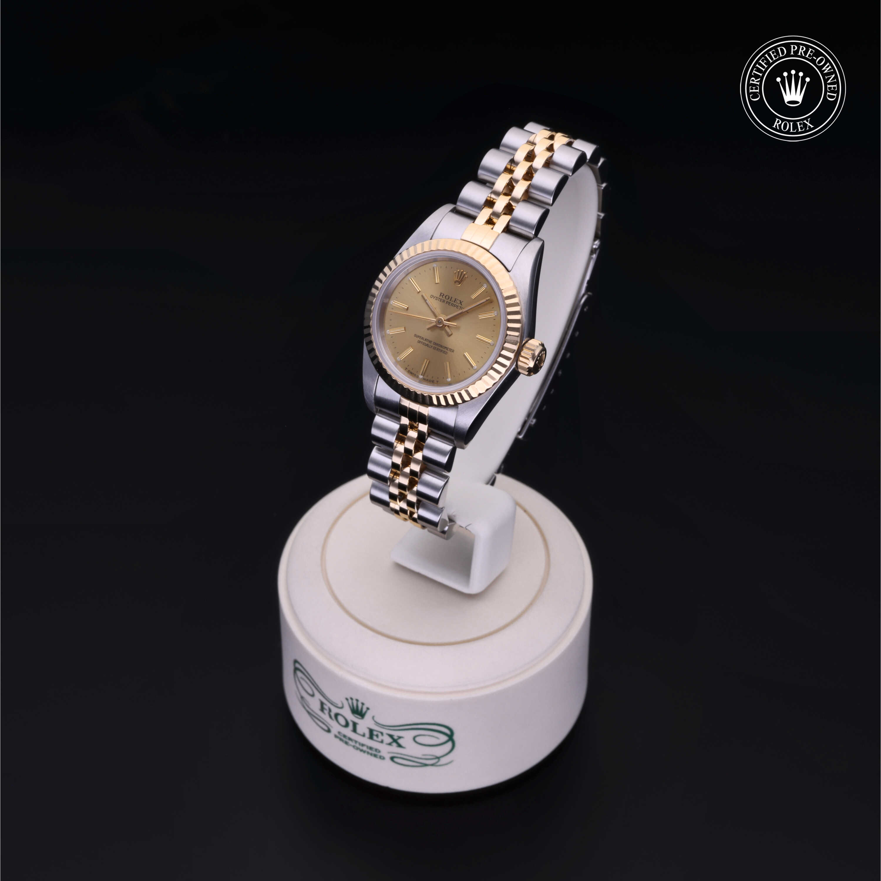 Rolex Oyster Perpetual in Rolesor 18 Carat Yellow M67193-0002 at Alson Jewelers