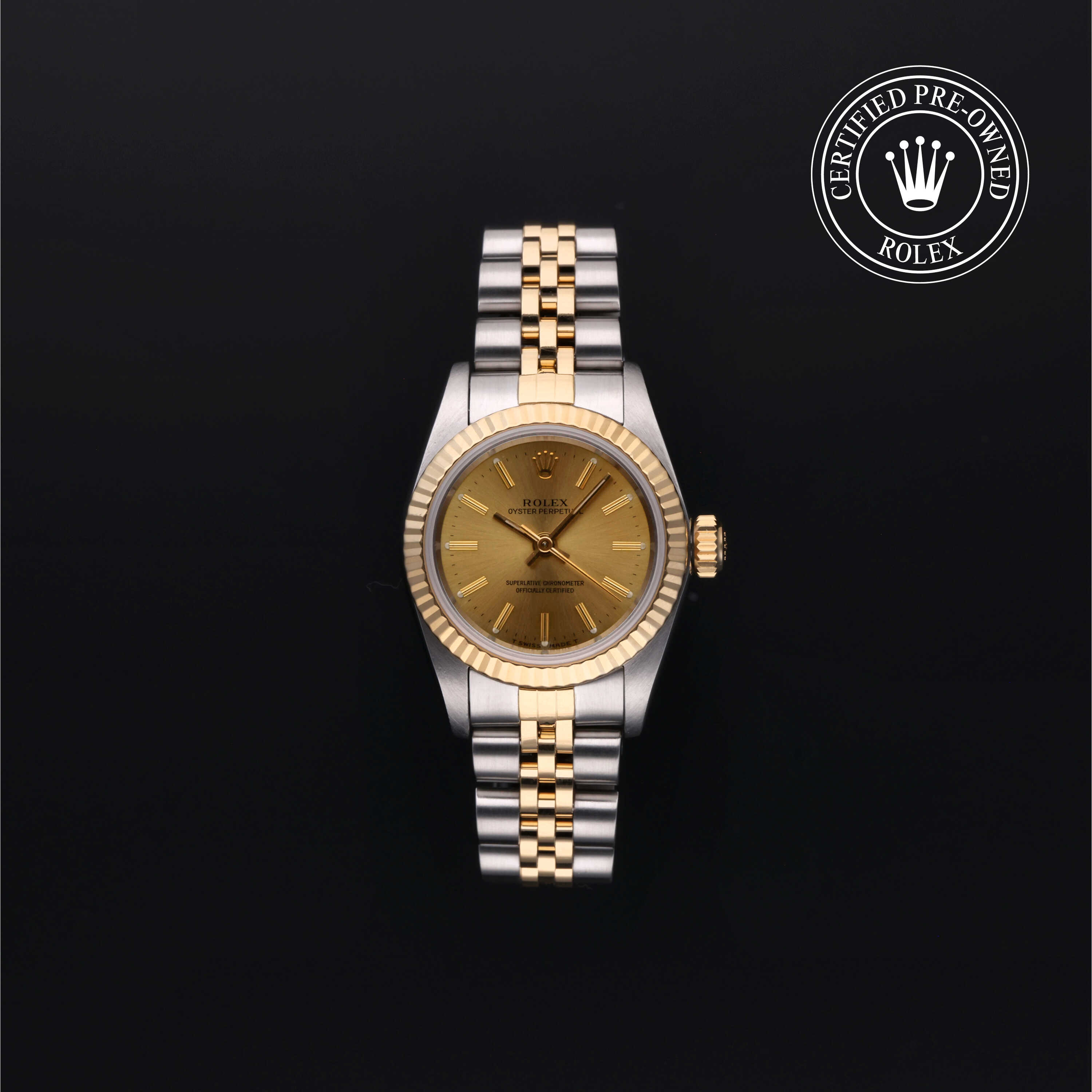 Rolex Oyster Perpetual in Rolesor 18 Carat Yellow M67193-0002 at Alson Jewelers