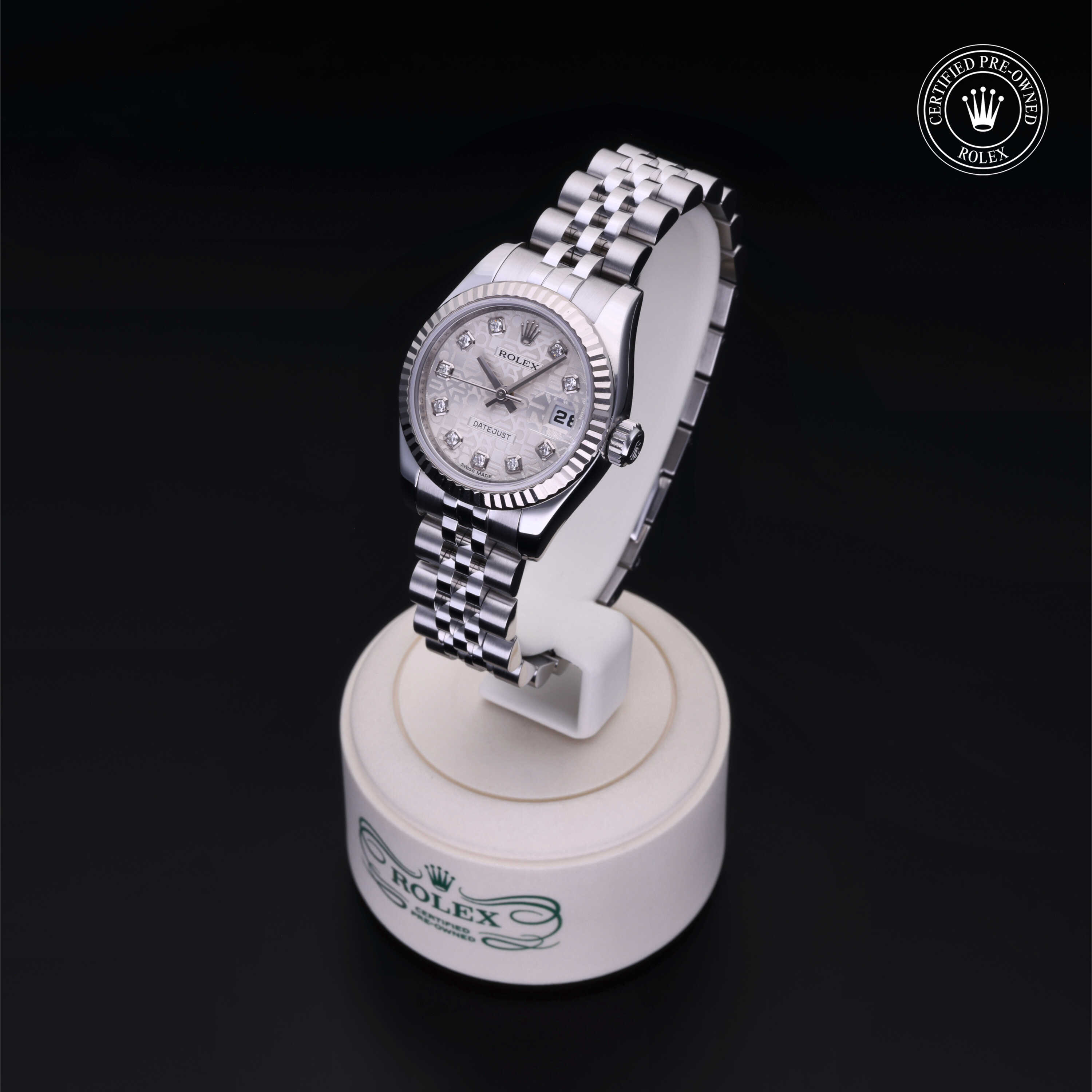 Rolex Lady-Datejust in Rolesor 18 Carat White M179174-0032 at Alson Jewelers