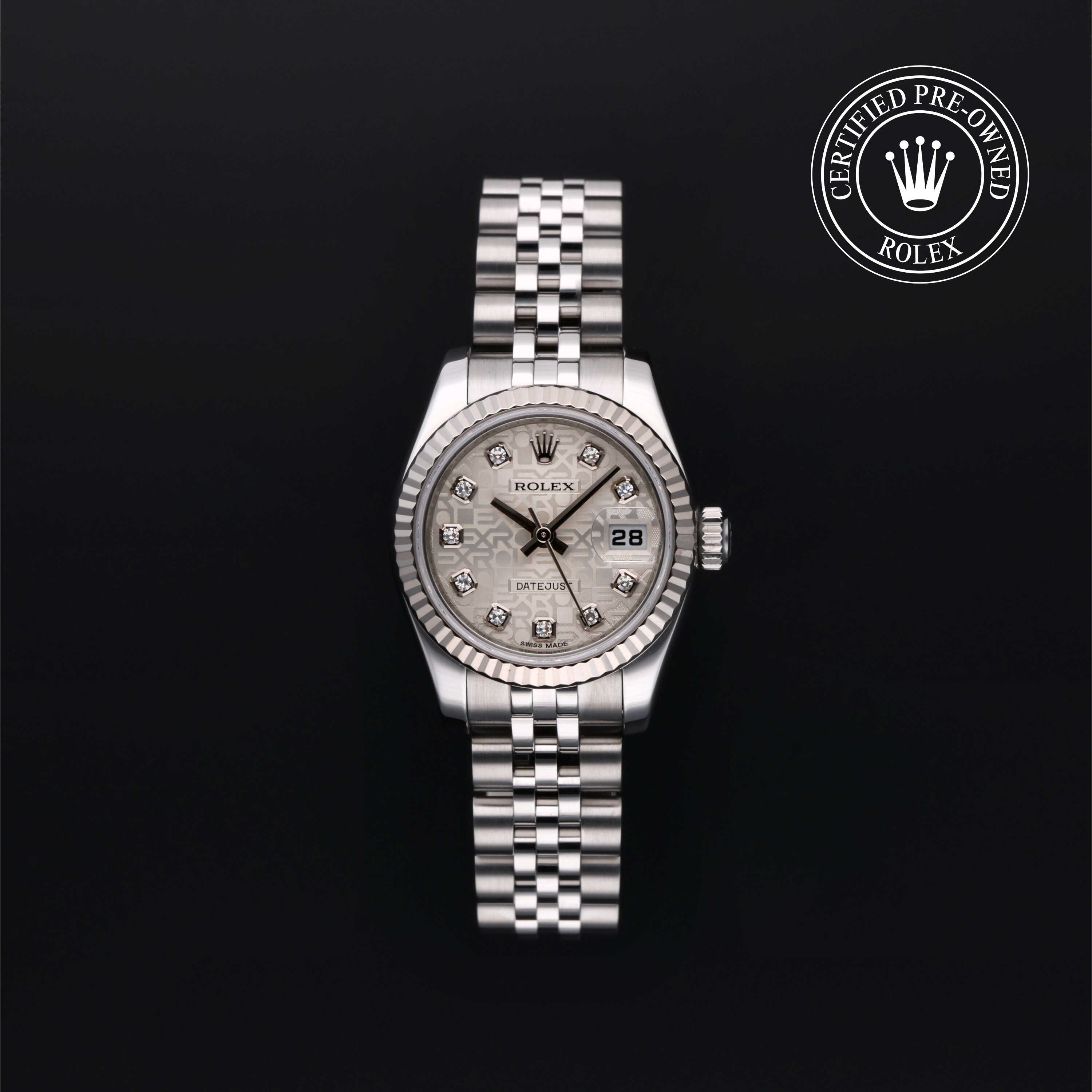 Rolex Lady-Datejust in Rolesor 18 Carat White M179174-0032 at Alson Jewelers