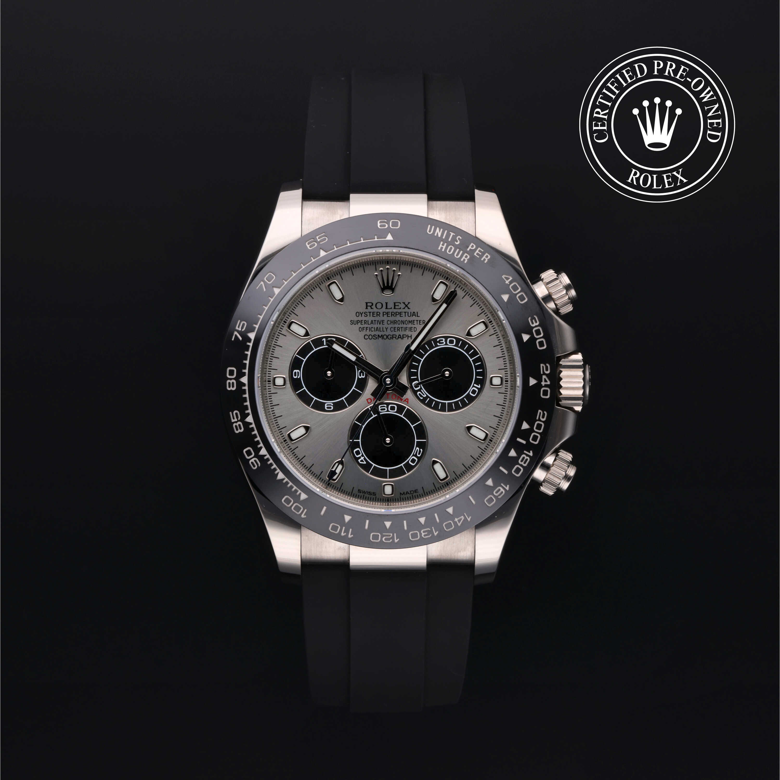 Rolex Cosmograph Daytona in Gold 18 Carat White M116519LN-0024 at Alson Jewelers