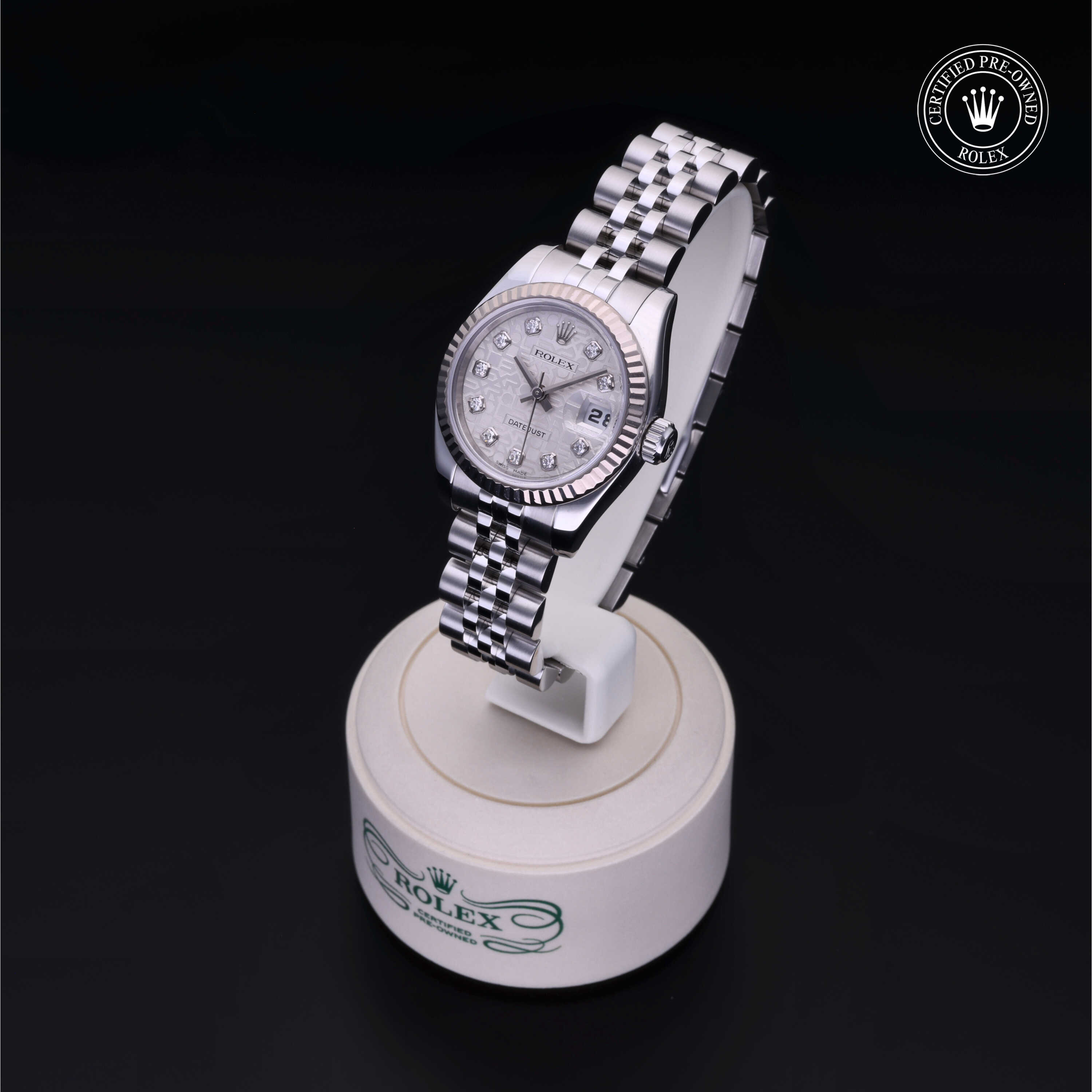 Rolex Lady-Datejust in Rolesor 18 Carat White M179174-0032 at Alson Jewelers