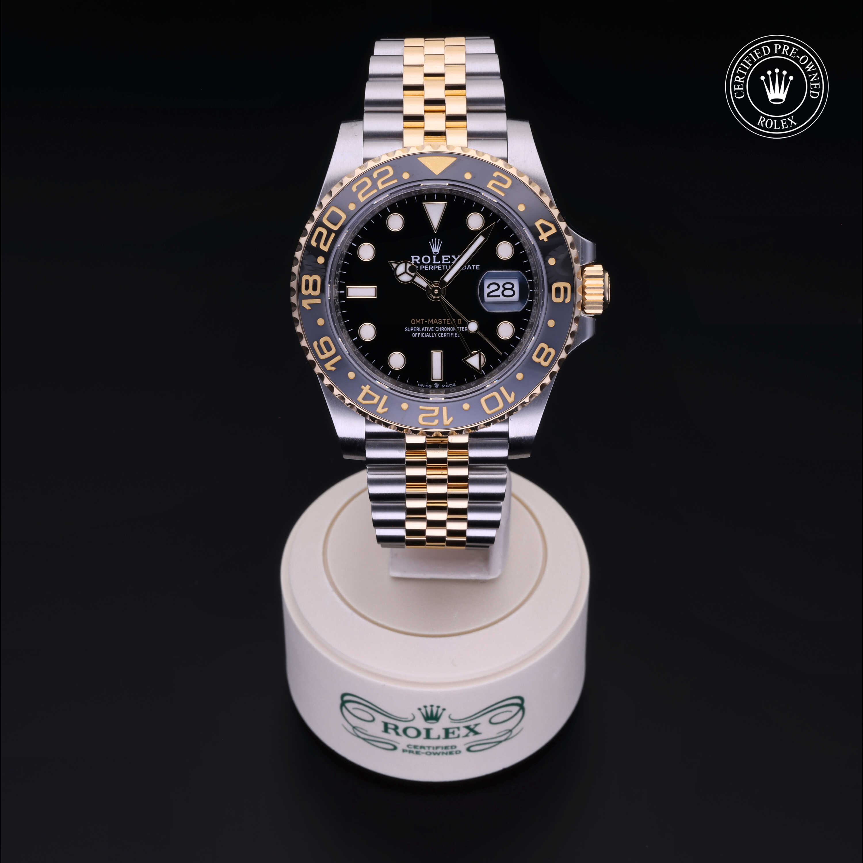 Rolex GMT-Master II in Rolesor 18 Carat Yellow M126713GRNR-0001 at Alson Jewelers